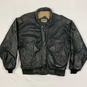 Rage by Mirage Leather Bomber Jacket